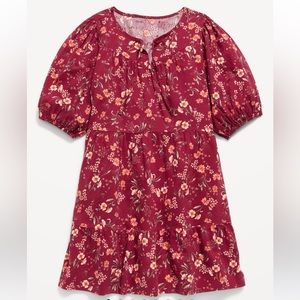 Dresses | Puffsleeve Tiered Floralprint Swing Dress For Girls | Poshmark